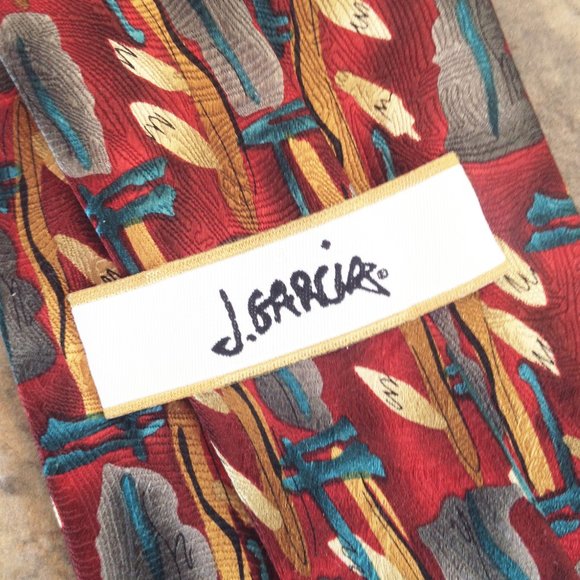 Classic Retro Style Silk Tie by Jerry Garcia - Picture 2 of 2